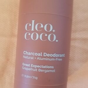 Cleo+Coco Charcoal Deodorant - Natural, Aluminum Free, Grapefruit Bergamot